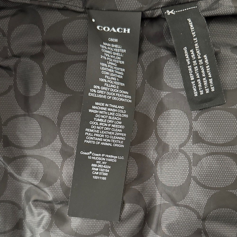 Coach Black Puffer Vest - Picture 4 of 6
